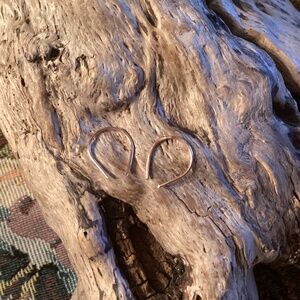 Handmade Tiny Rose Gold Horseshoe Earrings